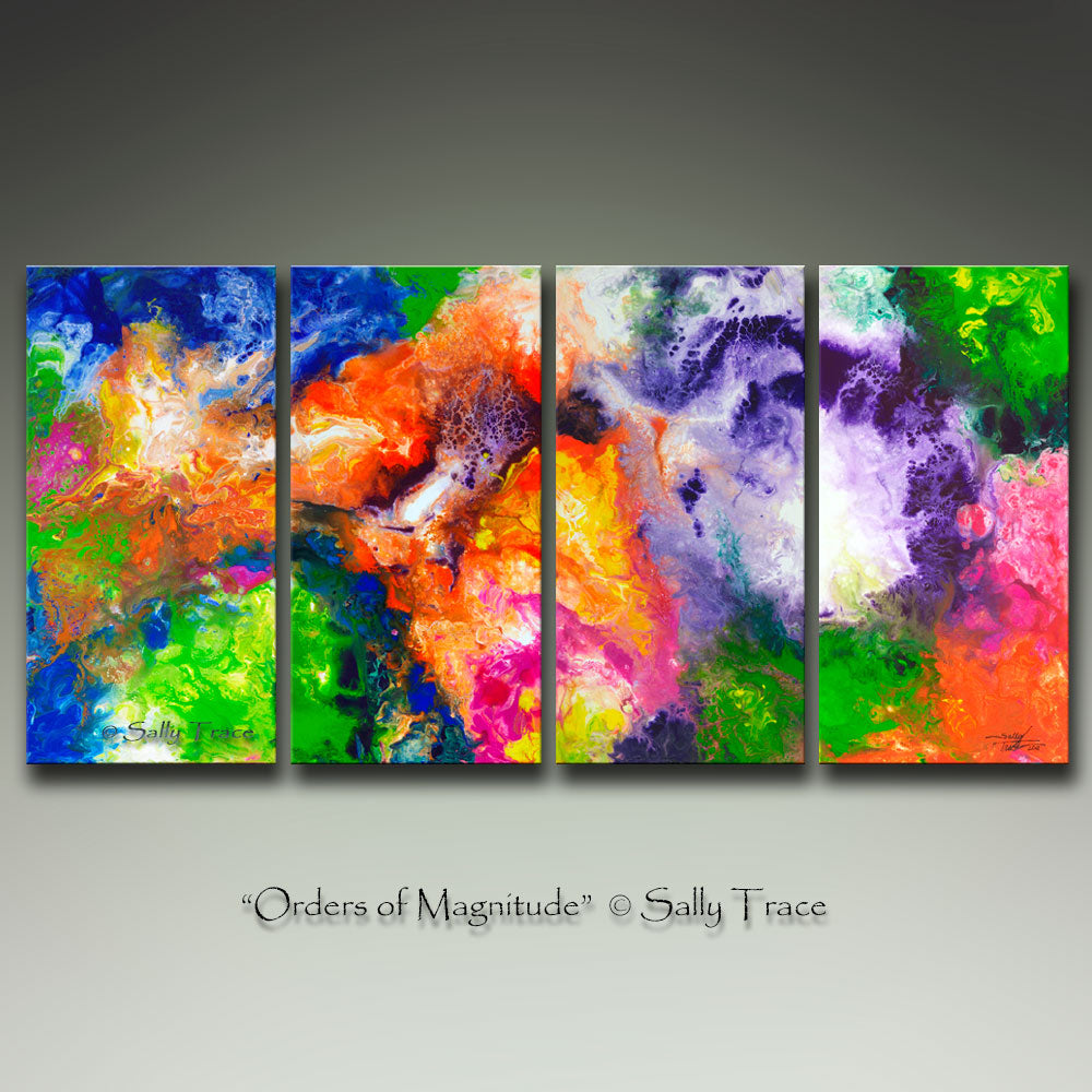 Three, Six and Nine Prints on Stretched Canvas or Rolled Paper – Sally  Trace Abstract Paintings