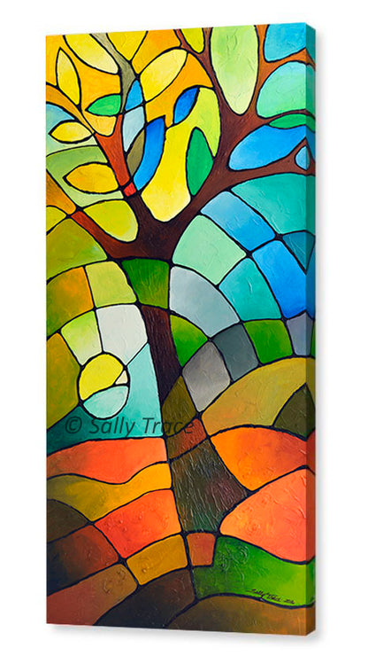 "Summer Tree" stretched canvas or rolled paper art prints by Sally Trace