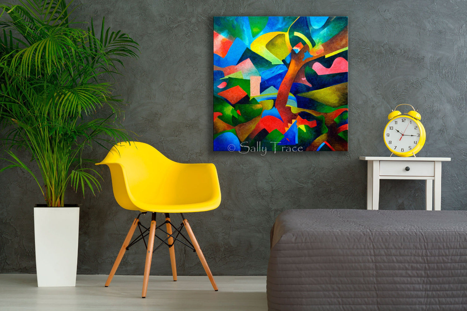 Modern Painting • Original Art on canvas top • 14x14