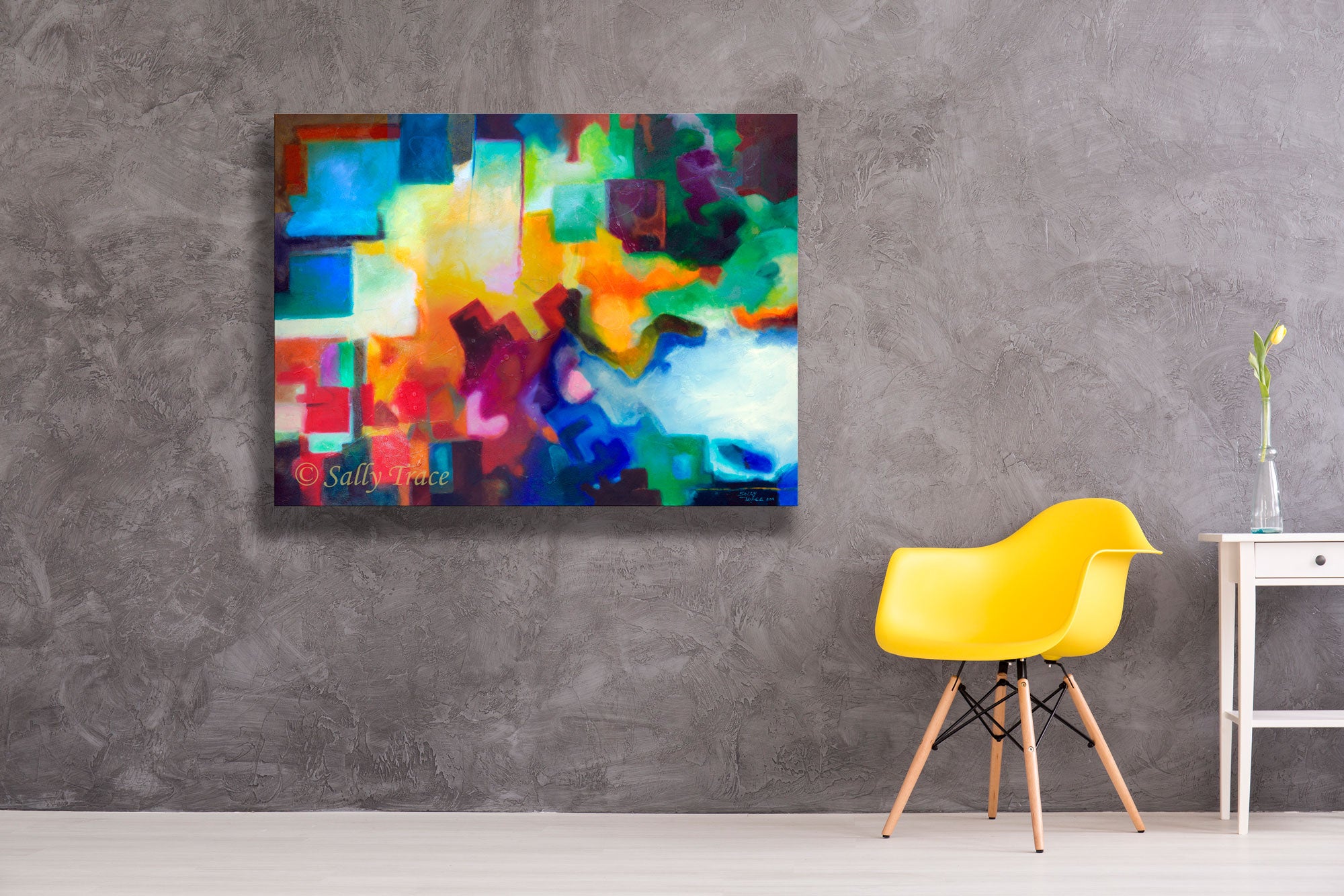 A View sold Beyond - Abstract Painting on Canvas