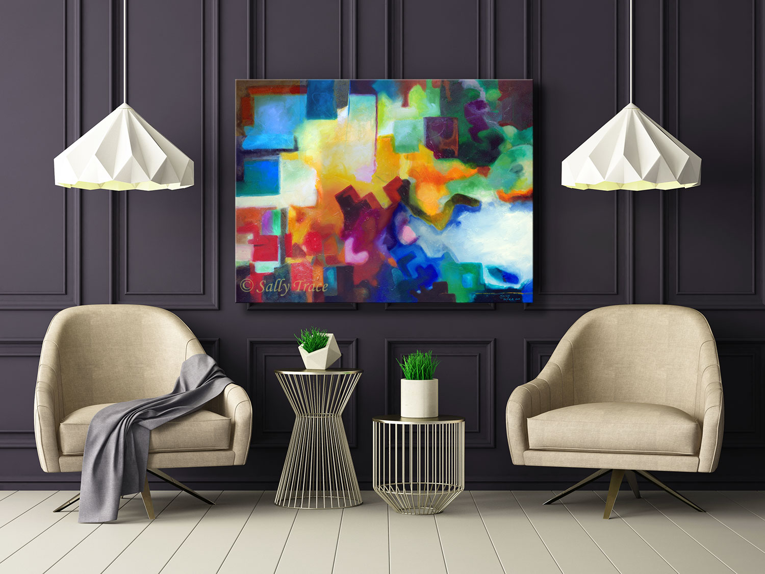 A View Beyond - Abstract Painting high quality on Canvas