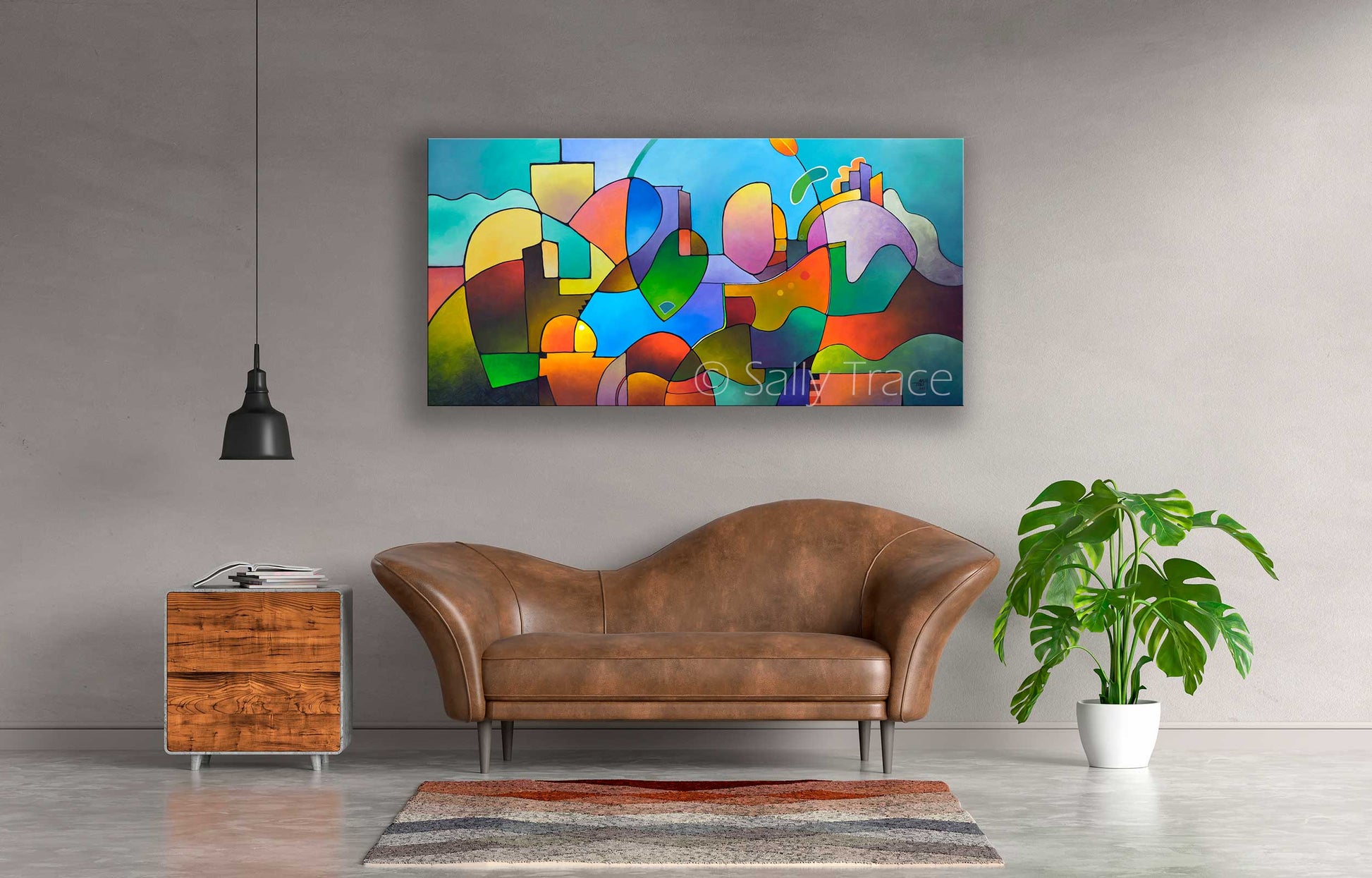 Pigment Prints on Paper or Canvas, art for the living room or bedroom – Sally Abstract Paintings