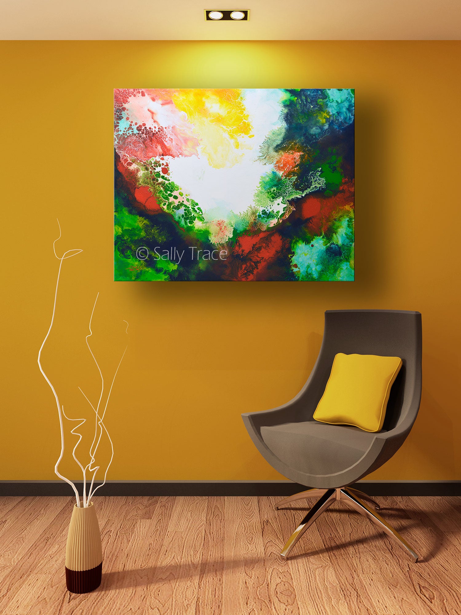 Store Fluid Art Stretched Canvas Painting - 16x20