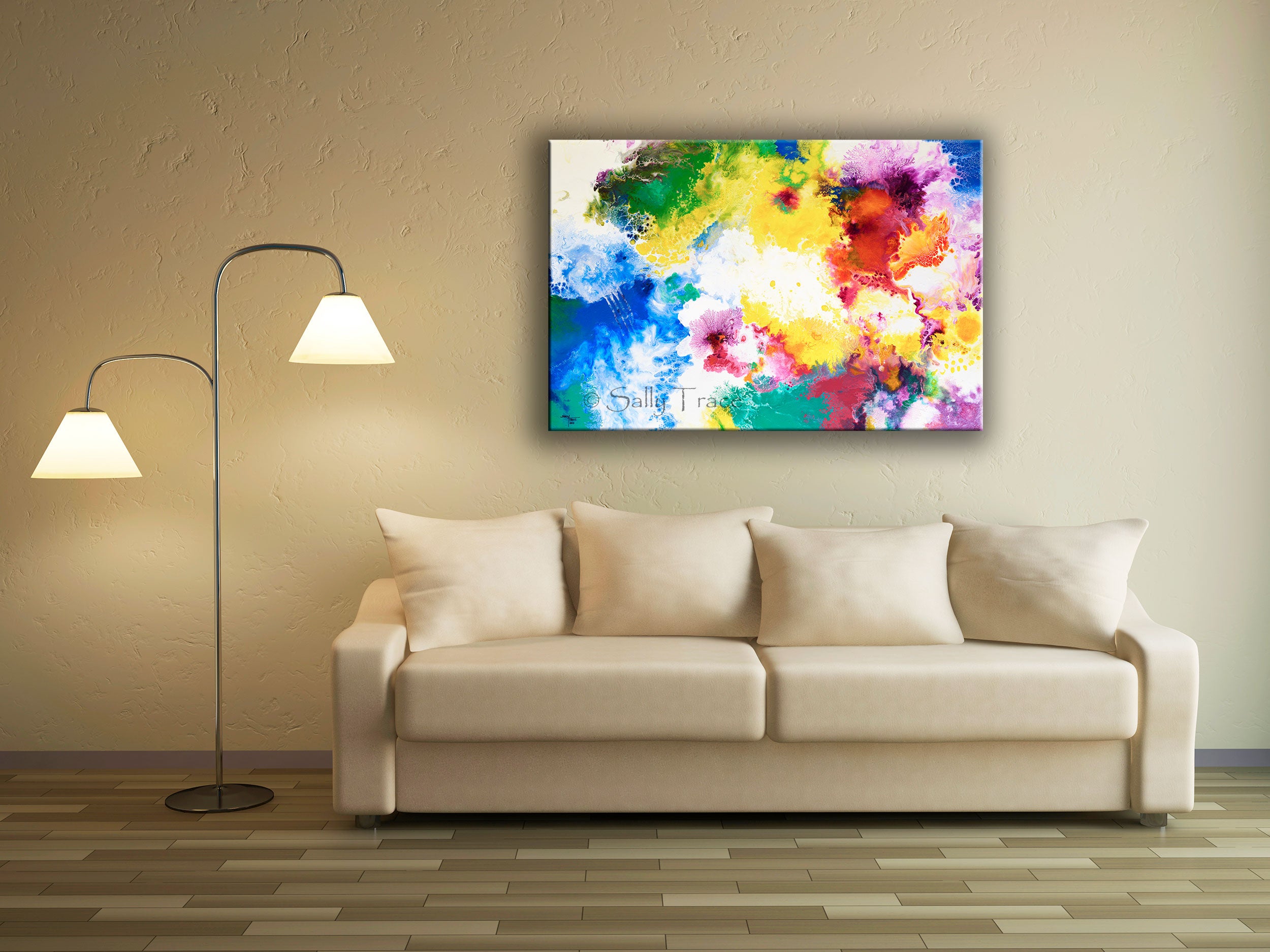 Abstract Art Giclee Print on Stretched Canvas from my original abstract ...