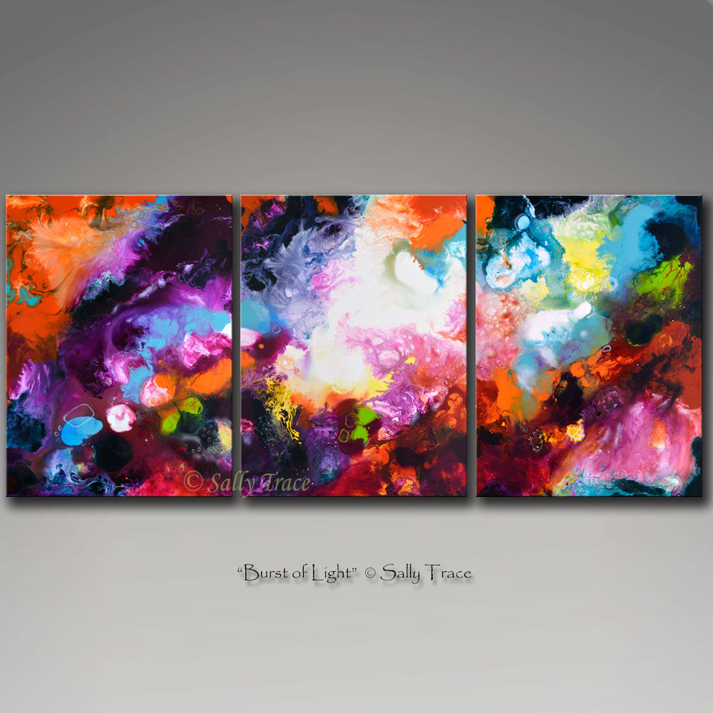 Triptych December 2019 no.1, limited high quality edition of 50 fine art giclee prints from my original watercolor