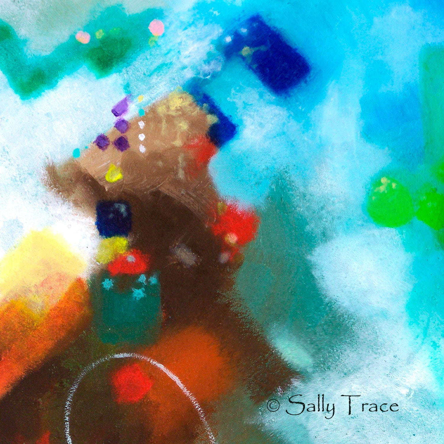 Third Level Harmonics Color Field Painting Giclee Print on Canvas – Sally  Trace Abstract Paintings